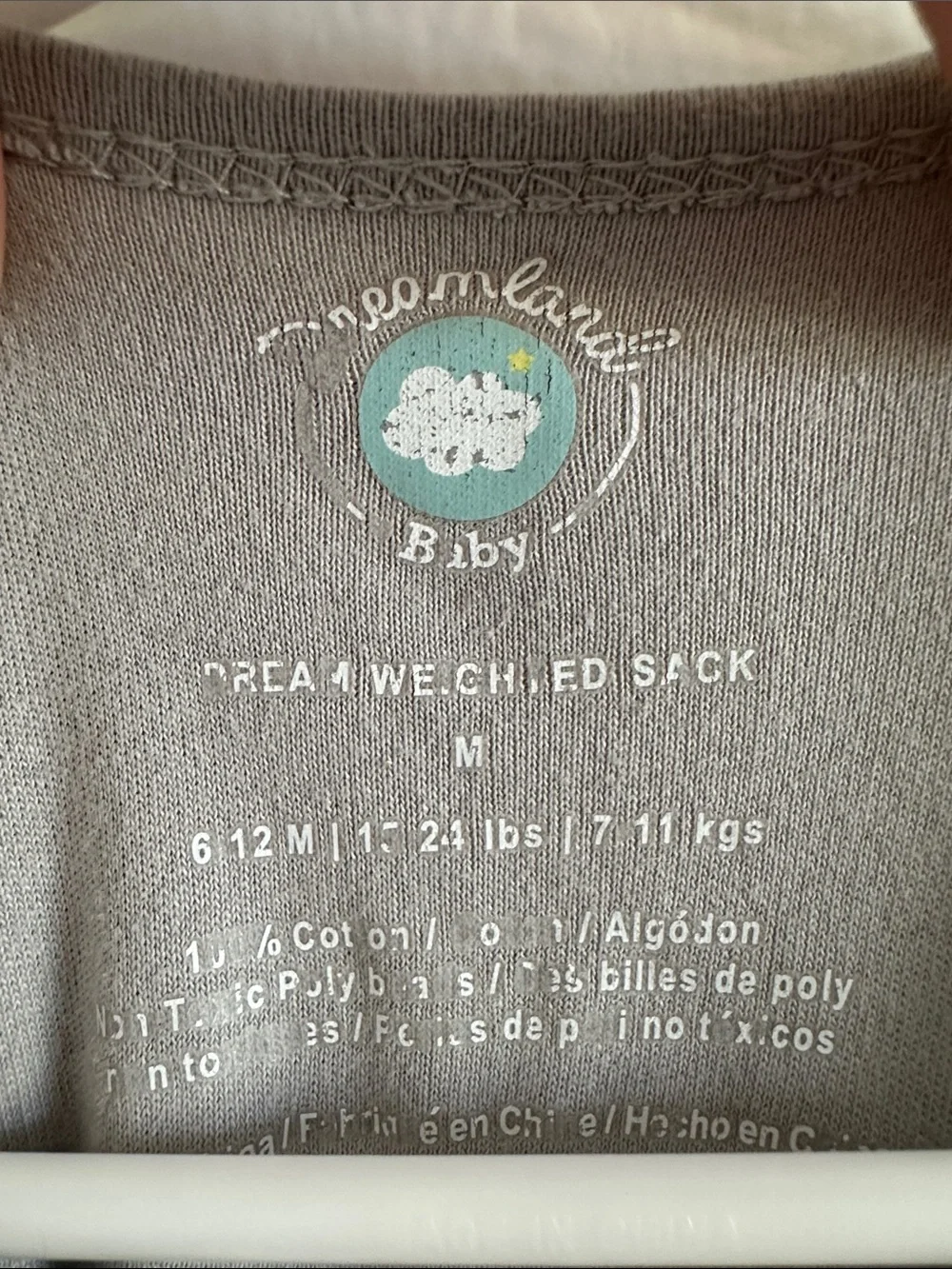 Dreamland Baby Weighted Gray Sleep Sack